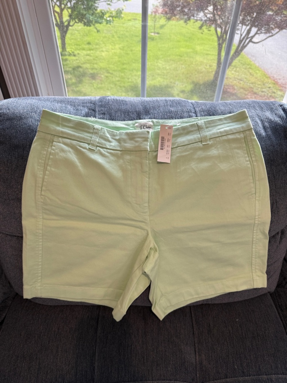 NWT J.Crew Light Mint Green Cotton Chino Shorts - Women's - size 8